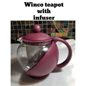 Winco GTP teapot plastic w/infuser. VGC